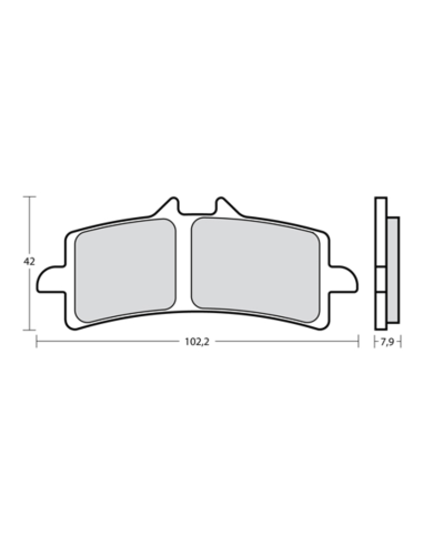 Plaquettes de frein BREMBO UPGRADE Z04 métal fritté - M497Z04