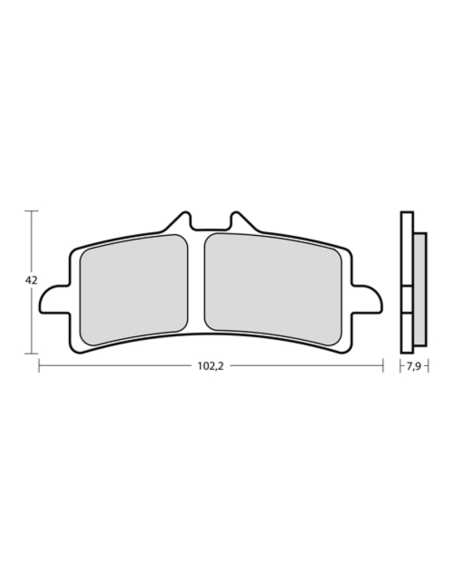 Plaquettes de frein BREMBO UPGRADE Z04 métal fritté - M497Z04