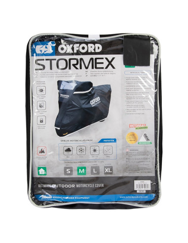 Housse de protection extérieur OXFORD Protex Stretch noir - moto / scooter - S