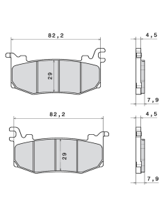 Plaquettes de frein BREMBO Racing métal fritté - M588Z04
