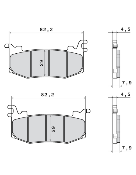 Plaquettes de frein BREMBO Racing métal fritté - M588Z04