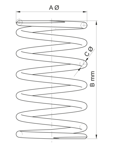 Ressort de variateur MALOSSI ø extérieur 58,70x75 mm - ø fil 5 mm - K 13,2