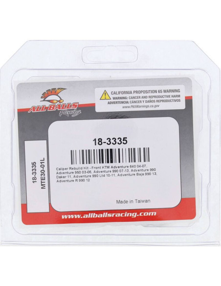 Kit de réparation d'étrier de frein ALL BALLS