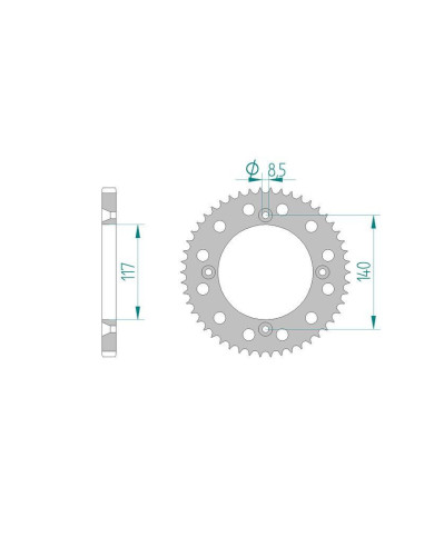 Kit chaine DID  ALU YAMAHA YZ 80   L...