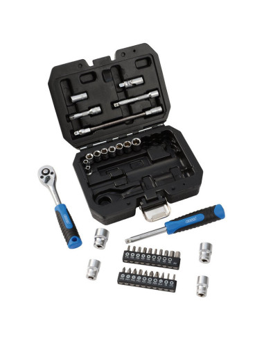 Jeu de douilles et d'embouts métriques DRAPER HI-TORQ® - 1/4" (40 pièces)