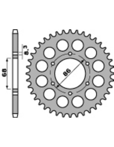Couronne PBR acier standard 468 - 428