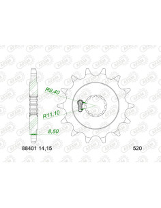 Pignon AFAM acier standard 88401 - 520