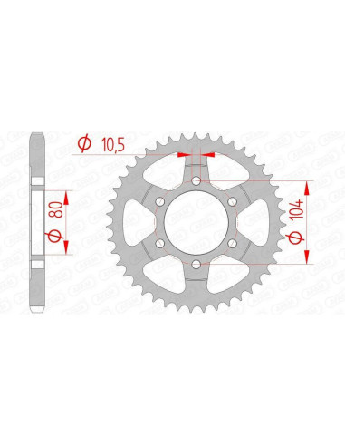 Kit chaîne AFAM 525XHR3 15/42 super-renforcé - couronne standard