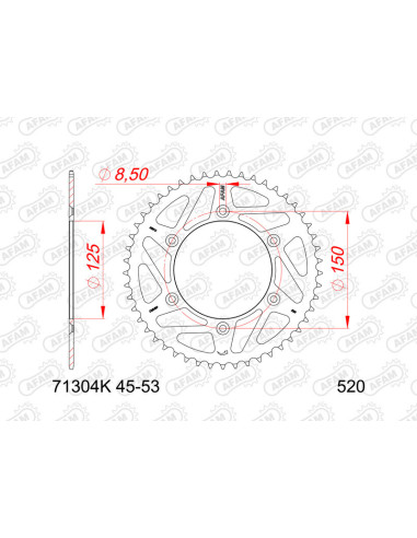 Couronne AFAM acier standard 71304K - 520