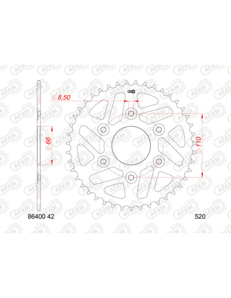 Couronne AFAM acier standard 86400 - 520