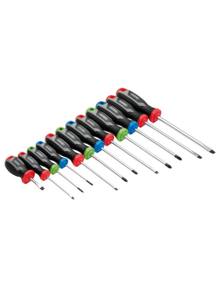 Jeu de tournevis à poignée souple DRAPER - 12 pièces