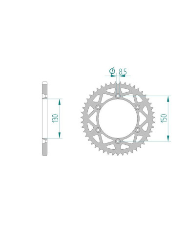 Kit chaine DID  ALU YAMAHA WR 125...
