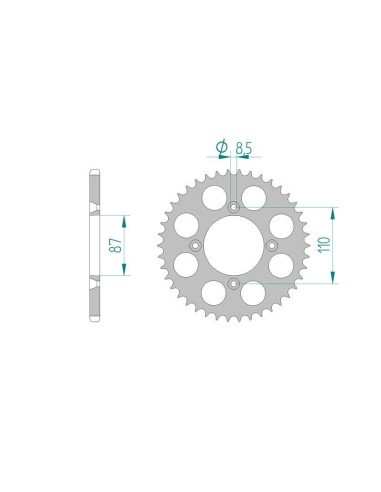 Kit chaine DID  ALU YAMAHA TY 250   S...