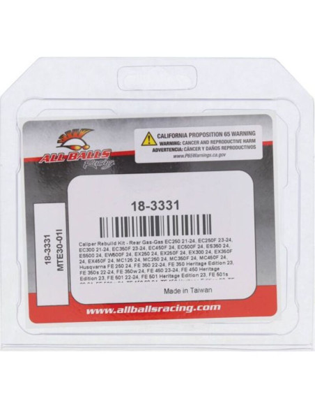 Kit de réparation d'étrier de frein ALL BALLS