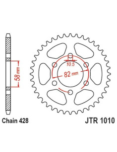 Kit chaîne JT/JT 428HDR 14/37 standard - couronne standard