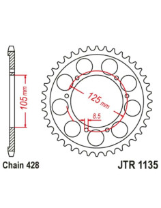 Kit chaîne JT/JT 428HDR 13/69 standard - couronne standard
