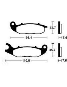 Plaquettes de frein TECNIUM Performance métal fritté - MF359
