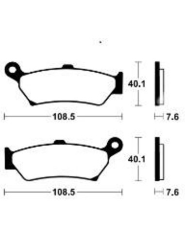 Plaquettes de frein TECNIUM Performance métal fritté - MR505
