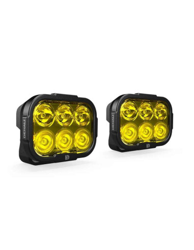 Kit d'éclairage universel DL6 lentille jaune avec câblage Premium
