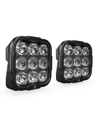 Kit d'éclairage universel DL9 lentille transparente avec câblage Premium