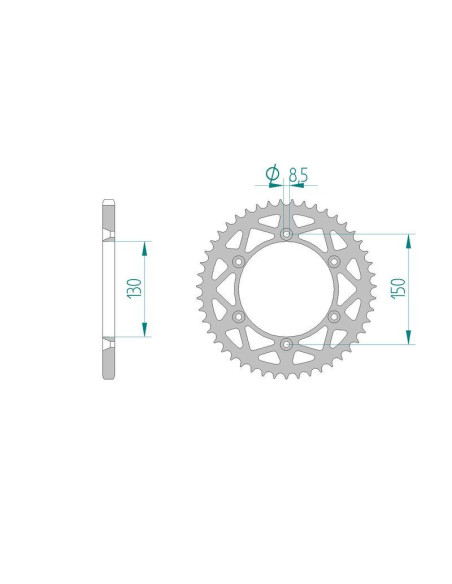 Kit chaine DID  ALU YAMAHA YZ 250 F ANTIBOUE 2014 à 2015