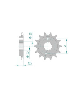 Pignon AFAM pour moto au pas de 520