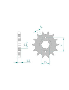 Pignon AFAM pour moto au pas de 630