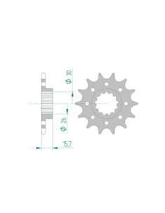 Pignon AFAM pour moto au pas de 520