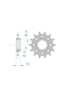 Pignon AFAM pour moto au pas de 520