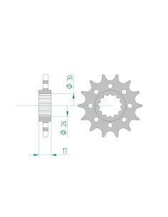 Pignon AFAM pour moto au pas de 525
