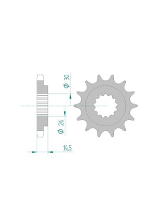 Pignon AFAM pour moto au pas de 530