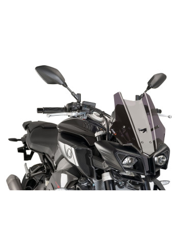 Bulle racing PUIG pour YAMAHA MT-10 2016 2018 fumé foncé