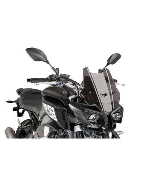 Bulle racing PUIG pour YAMAHA MT-10 2016 2018 fumé foncé
