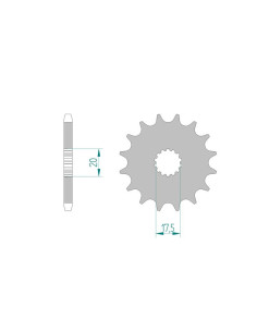 Pignon AFAM pour moto au pas de 428
