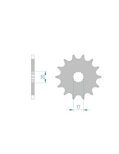 Pignon AFAM pour moto au pas de 520