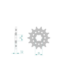 Pignon AFAM pour moto au pas de 520