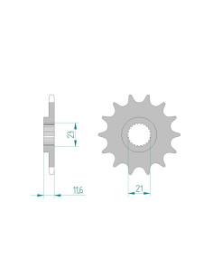 Pignon AFAM pour moto au pas de 520