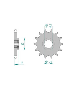 Pignon AFAM pour moto au pas de 428