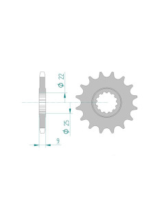 Pignon AFAM pour moto au pas de 428