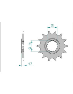 Pignon AFAM pour moto au pas de 520