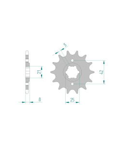 Pignon AFAM pour moto au pas de 520