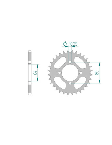 Kit chaine AFAM acier AEON COBRA 220 pas 520 2005 à 2011