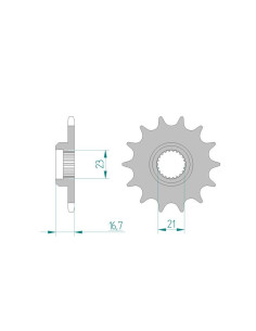 Pignon AFAM pour moto au pas de 520