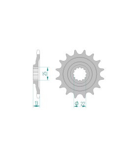 Pignon AFAM pour moto au pas de 520