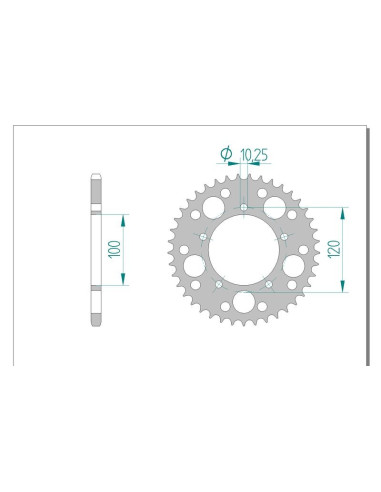 Kit chaine AFAM acier APRILIA RSV4 1000 APRC pas 525 2011 à 2013