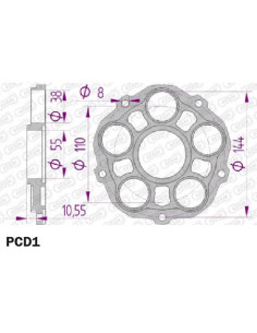 Porte couronne AFAM PCD1 pour DUCATI 2