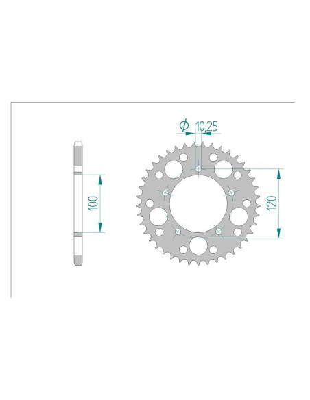 Kit chaine AFAM acier APRILIA RSV4 1000 APRC pas 520 2011 à 2013