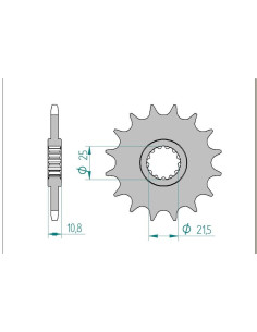 Pignon AFAM pour moto au pas de 520 YAMAHA XJ6 ANTIBRUIT