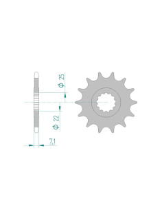Pignon AFAM pour moto au pas de 520