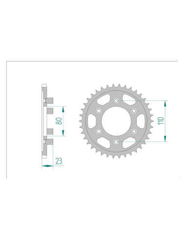 Kit chaine AFAM acier APRILIA AF-1 125 SPORT pas 520 1989 à 1990